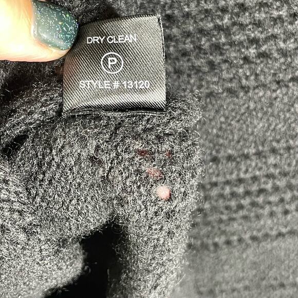 360 CASHMERE Dolman Sleeve Lace Pullover Sweater Black Size S Luxury Whimsigoth - Picture 8 of 11